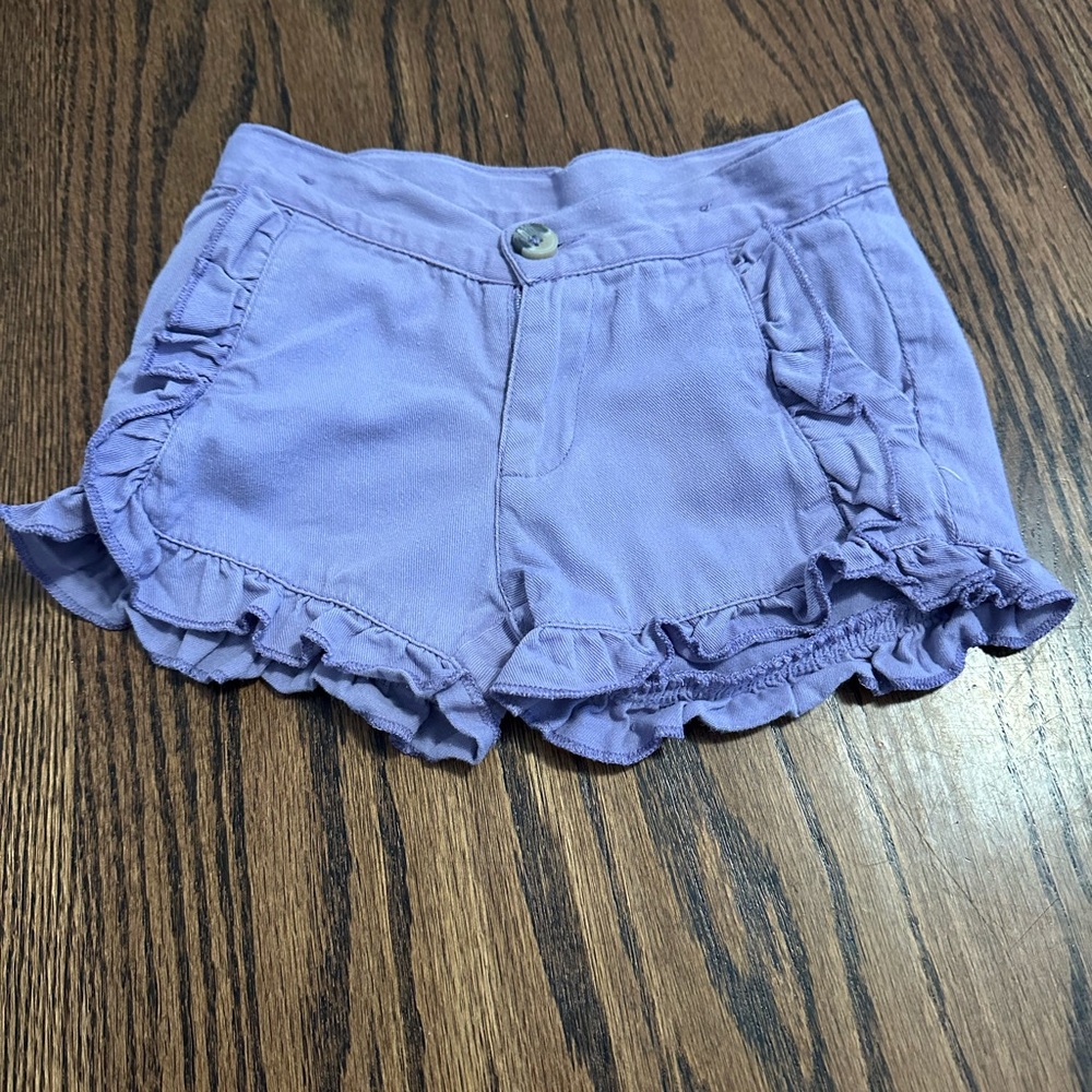 Ruffle Butts Kids Casual Girl Shorts - Lavender Size 2T